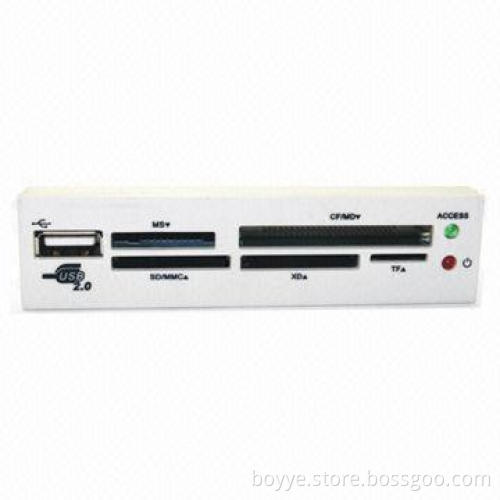3.5-inch Internal Card Reader with 5V DC Power Supply, Supports CF, xD, MS, and SD Cards
